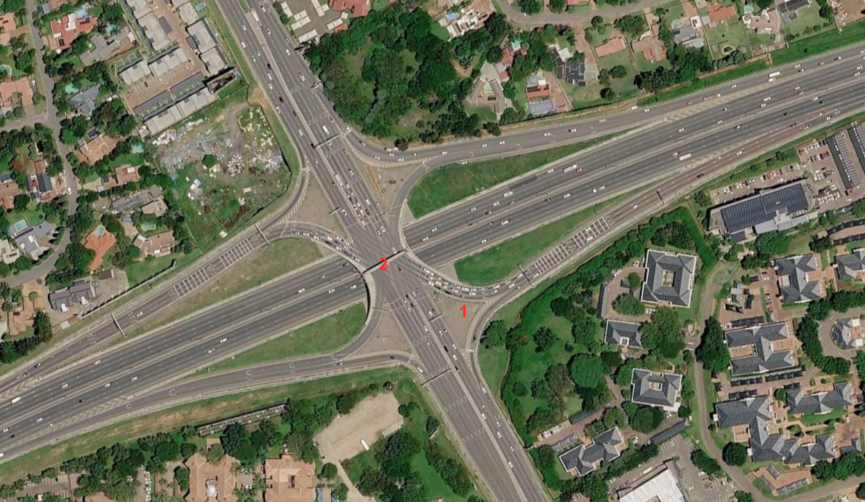 Aerial view of N1 Winnie Mandela interchange