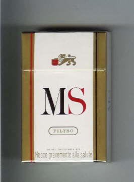 an old MS cigarette pack with health warning in Italian