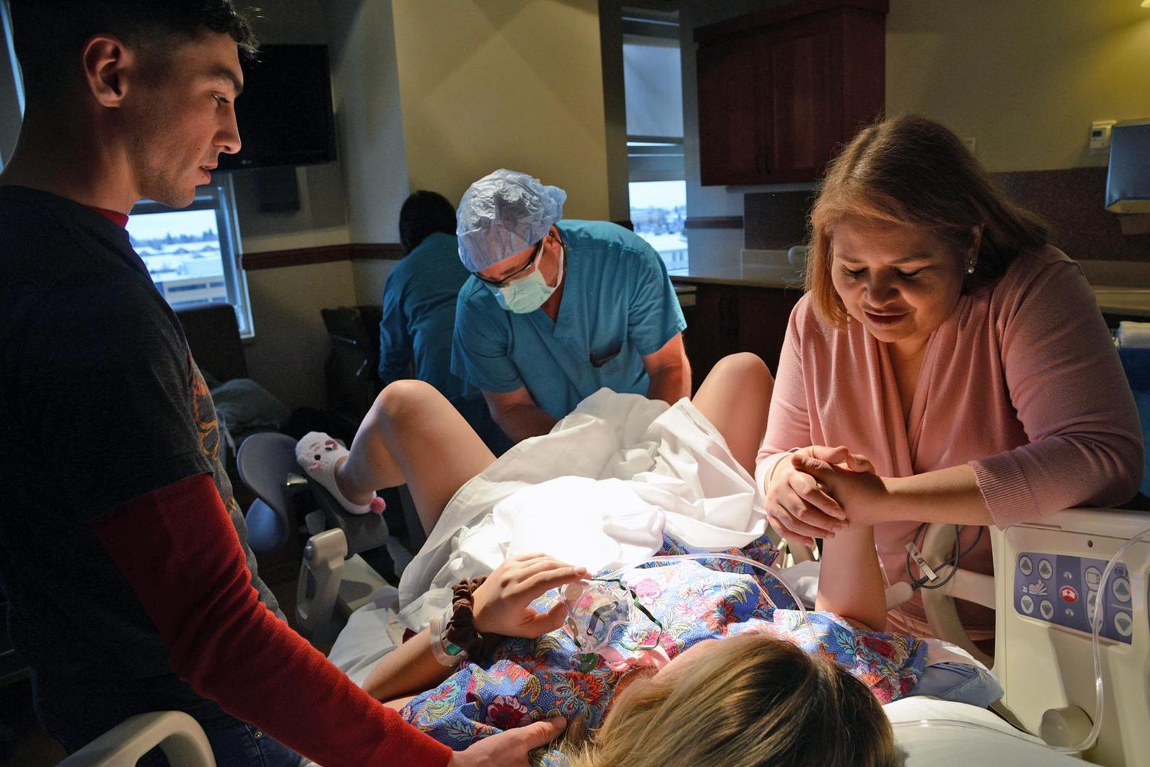 surrogate parents attending birth