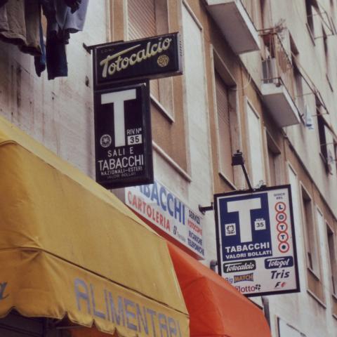 A tobacco shop sign in Italy A tobacco shop sign in Italy