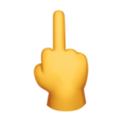 Middle finger emoji
