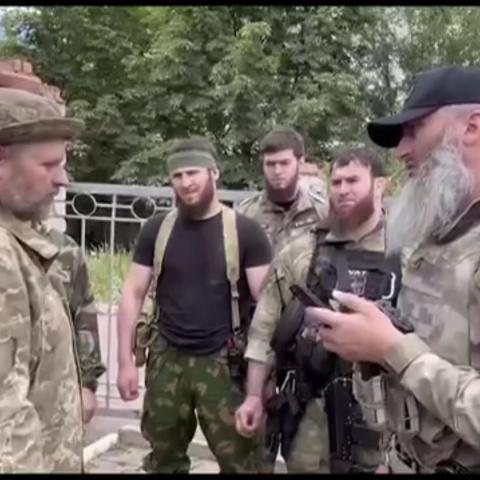 Chechen troops at frontline